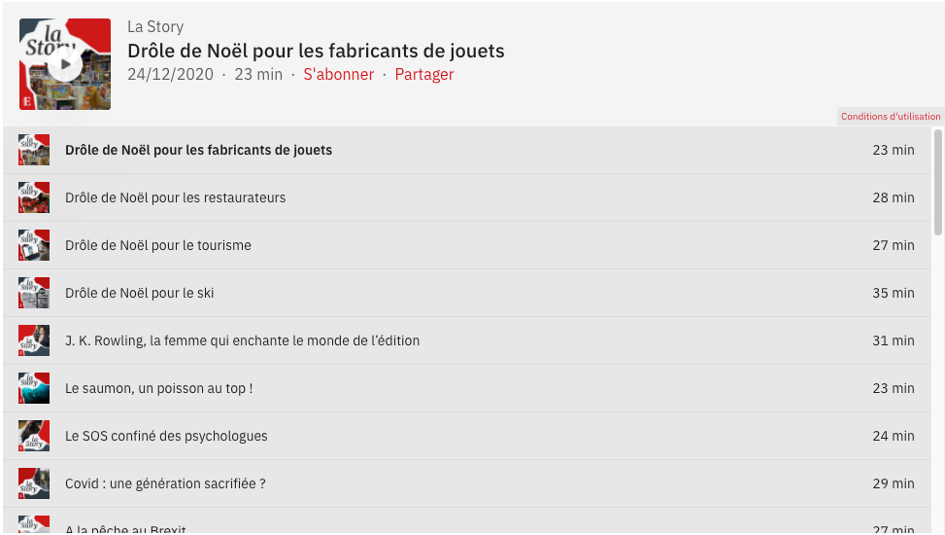 Podcast La Story - top des meilleurs podcast 2020